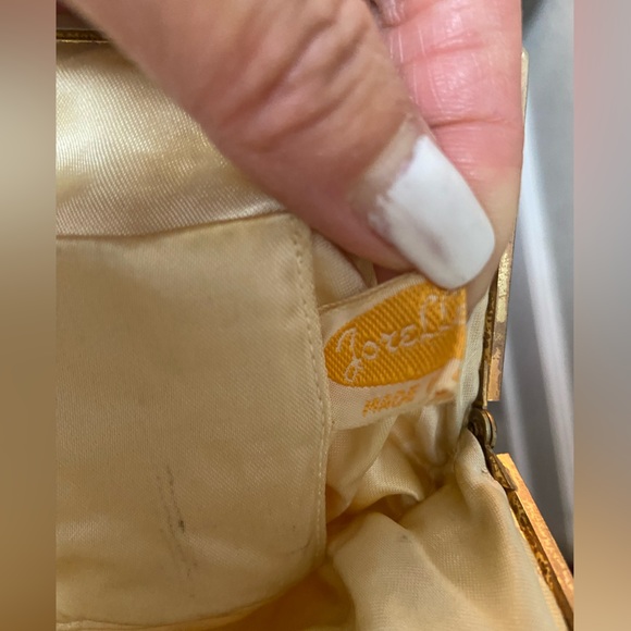 50’s Vintage Jorelli Bridal White Floral Pattern Beaded Purse Made in Belgium - Picture 12 of 14